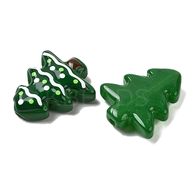Christmas Theme Handmade Lampwork Beads LAMP-I027-07Y-1