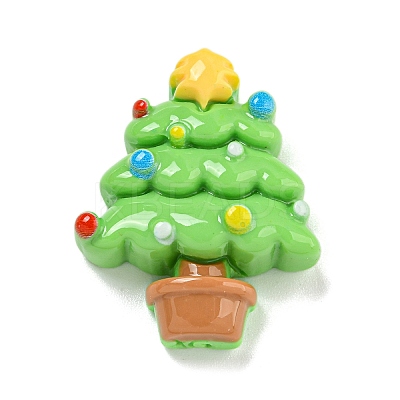 Christmas Opaque Resin Decoden Cabochons RESI-U006-04G-1