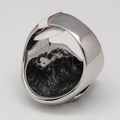 Unique Halloween Jewelry Skull Rings for Men RJEW-F006-130-1