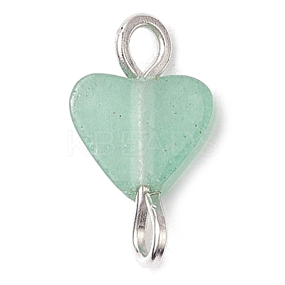 Natural Green Aventurine/Amethyst/Rose Quartz/Sodalite/Red Jasper Connector Charms PALLOY-JF03182-02-1