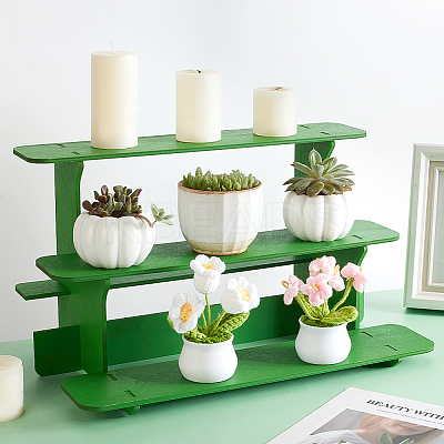 3-Tier Wooden Dice Organizer Display Riser Racks ODIS-WH0086-147-1