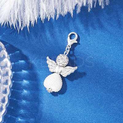 ABS Plastic Imitation Pearl Pendant Decorations HJEW-JM03510-02-1
