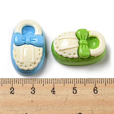 Cartoon Mini Shoes Opaque Resin Cabochons RESI-D006-01-1