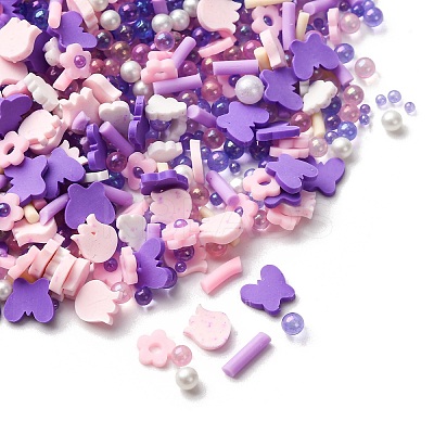Handmade Polymer Clay Cabochons and Plastic Beads for DIY Jewelry Making Findings CLAY-B007-04C-1