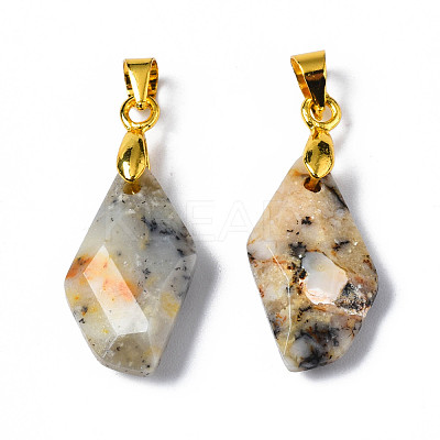 Natural Agate Pendants G-Q998-008E-1