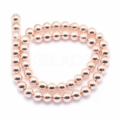 Electroplate Non-magnetic Synthetic Hematite Beads Strands G-L485-01C-LRG-1
