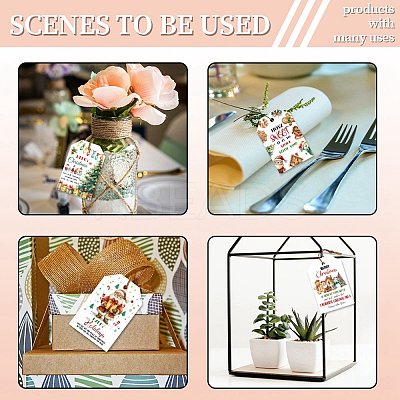 120Pcs 4 Styles Sunflower Paper Thank You Gift Tags CDIS-WH0038-06-1