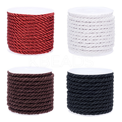 4 Rolls 4 Colors Polyester Cord OCOR-TA0002-63B-1