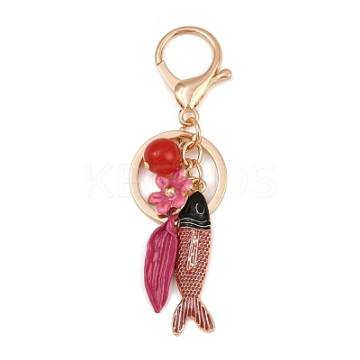 Alloy Enamel Fish Pendant Keychains LS-KEYC-Z007-01G-1