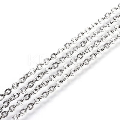Tarnish Resistant 304 Stainless Steel Cable Chains CHS-F003-09P-D-1