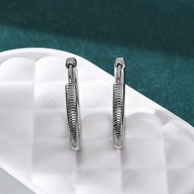 304 Stainless Steel Hoop Earrings EJEW-D331-09P-1