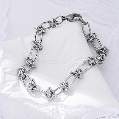 Tarnish Resistant 304 Stainless Steel Link Chain Bracelets BJEW-Z011-09P-1
