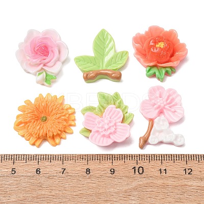 Opaque Resin & Enamel Cabochons RE-B003-04-1