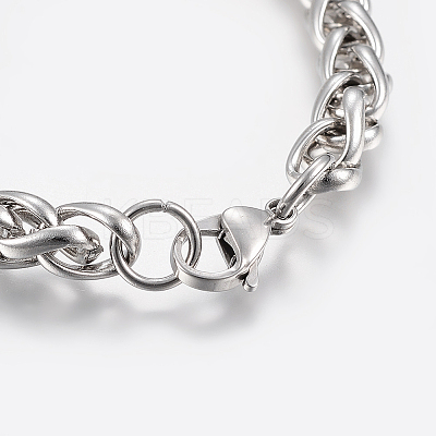 Tarnish Resistant Adjustable 304 Stainless Steel Chain Bracelets LS-BJEW-K187-04P-1