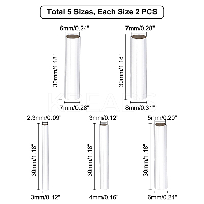 304 Stainless Steel Tube Beads STAS-UN0014-57S-1