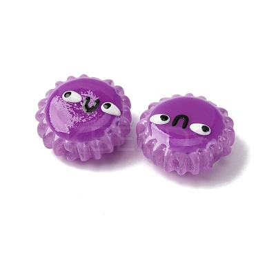 Fuuny Baking Paint Glass Enamel Beads LAMP-Q045-01F-1