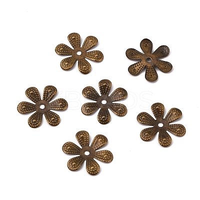 6-Petal Iron Bead Caps LS-IFIN-WH0070-06AB-1