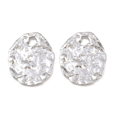Hammered 304 Stainless Steel Pendants LS-STAS-P424-04P-1