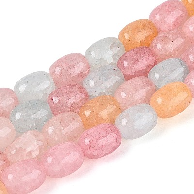 Baking Paint Crackle Glass Beads Strands DGLA-N019-01A-02-1