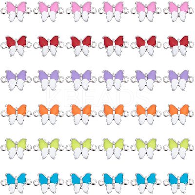 84Pcs 6 Colors 304 Stainless Steel Enamel Links Connectors STAS-UN0026-52-1