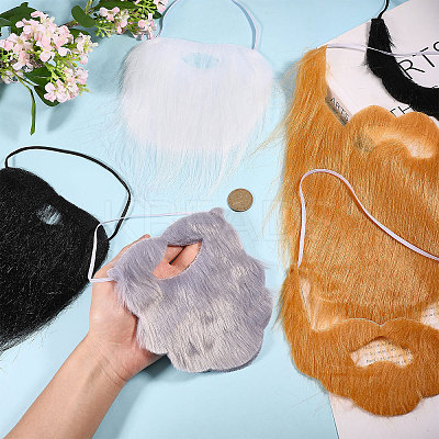 Fibre Beard for Masquerade Cosplay Costume Props Supplies DIY-WH0504-705-1
