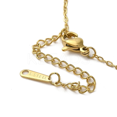 Brass Micro Pave Clear Cubic Zirconia Pendant Necklaces for Women NJEW-E106-05KCG-02-1