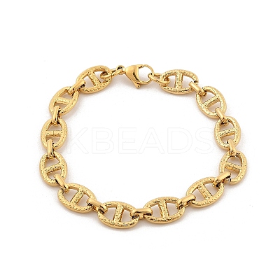 304 Stainless Steel Mariner Link Chain Bracelets for Women BJEW-F488-54A-G-1