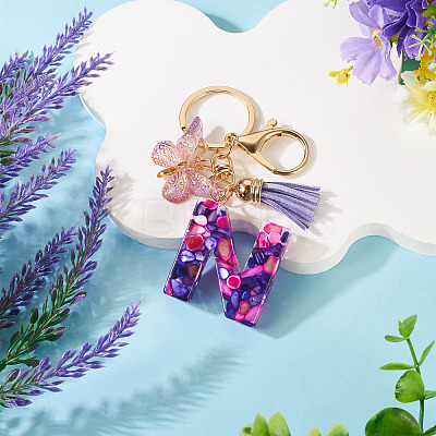 Resin Butterfly Pendant Keychains KEYC-TAC0034-03N-1
