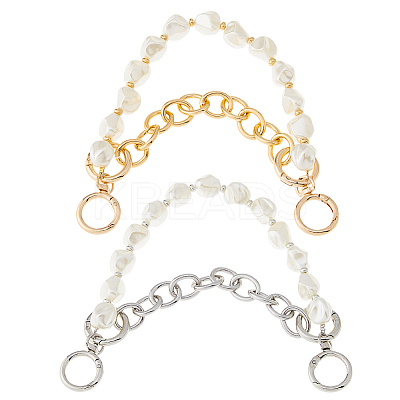 2Pcs 2 Colors Aluminum Alloy Cable Chain Purse Extender Chains FIND-FH0011-38-1