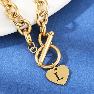 Golden 304 Stainless Steel Charm Bracelets NJEW-K284-01G-L-1