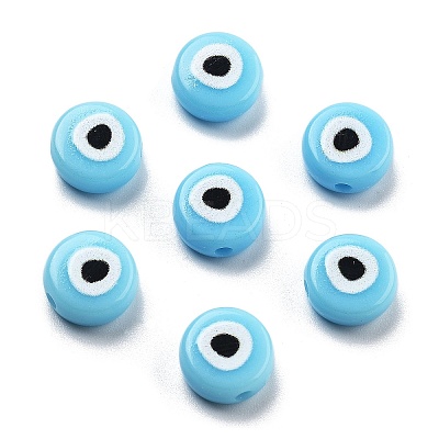 Opaque Printed Acrylic Beads LS-OACR-G038-04E-1