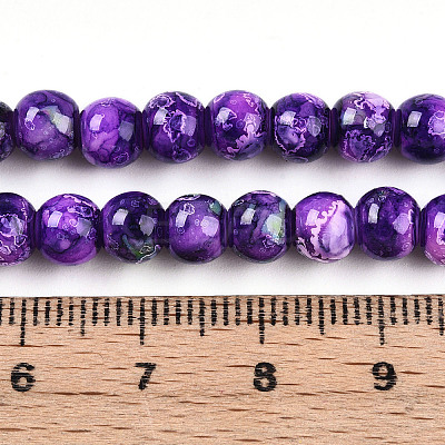 Baking Paint Glass Beads X1-DGLA-N003-6mm-A07-1