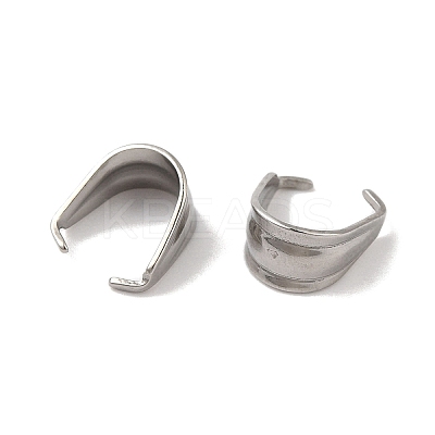 Non-Tarnish 201 Stainless Steel Snap on Bails LS-X-STAS-S129-01P-1