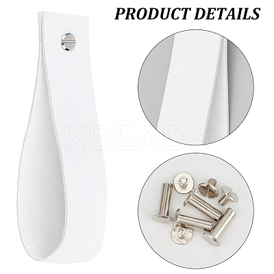 4Pcs PU Leather Sign Straps for Hanging Wedding Sign AJEW-CL0002-28A-1