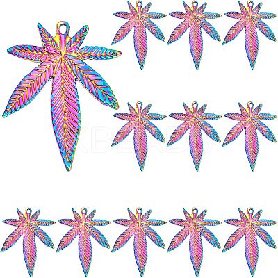 Autumn Theme Rainbow Color Alloy Pendants FIND-FH0004-09-1
