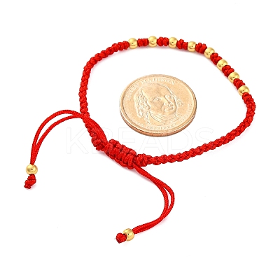 Polyester Cord Braided Bead Bracelets for Women BJEW-L698-03G-02-1