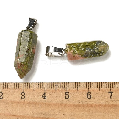 Natural Unakite Pendants G-Z067-07P-20-1