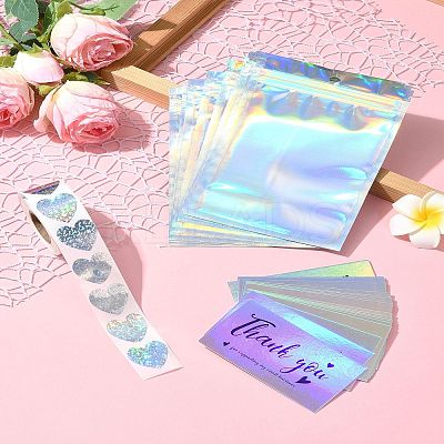 Thanksgiving Day Theme Rectangle Zip Top Plastic Glitter Holographic Bags OPP-FS0001-16A-1