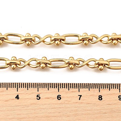 304 Stainless Steel Oval Infinity Link Chain Necklaces for Women Men NJEW-K249-20C-G-1