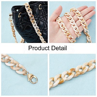 2 Pcs Acrylic Bag Strap Chains AJEW-WR0001-08-1