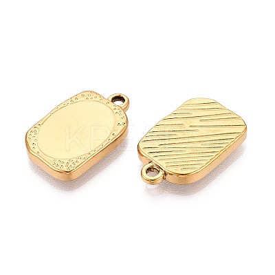 304 Stainless Steel Pendant Cabochon Settings STAS-T067-19G-1