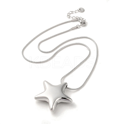 Non-Tarnish Vacuum Plating 304 Stainless Steel Snake Chain Necklaces LS-NJEW-C045-07A-P-1