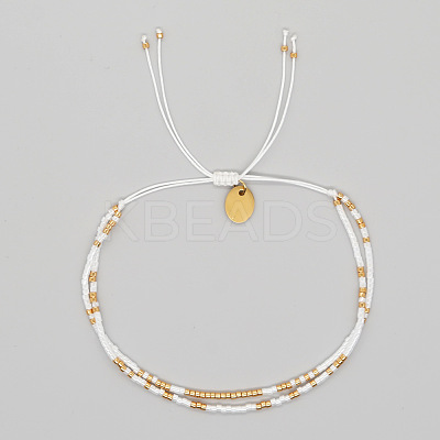 Glass Seed Bead Double Layers Bracelets NW9458-2-1