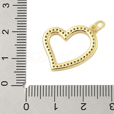 Rack Plating Brass Micro Pave Cubic Zirconia Pendants KK-Z074-50G-1