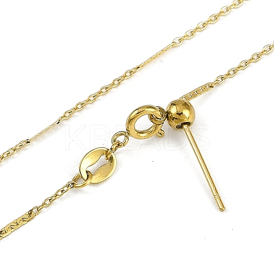 Ion Plating(IP) 304 Stainless Steel Bar Link Necklaces NJEW-H042-01G-1