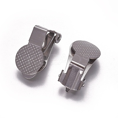 Tarnish Resistant 316 Surgical Stainless Steel Clip-on Earring Findings LS-KK-F785-03P-1