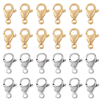 100Pcs 2 Colors 304 Stainless Steel Lobster Claw Clasps Sets STAS-YS0001-26B-1