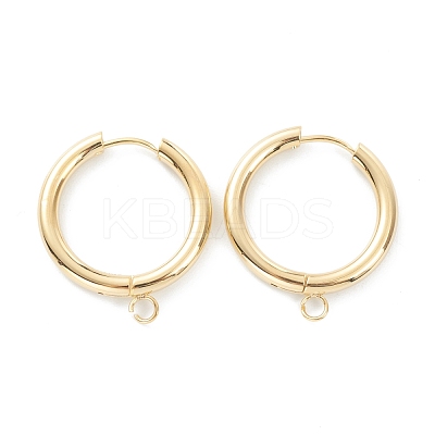 201 Stainless Steel Huggie Hoop Earring Findings STAS-P283-01K-G-1