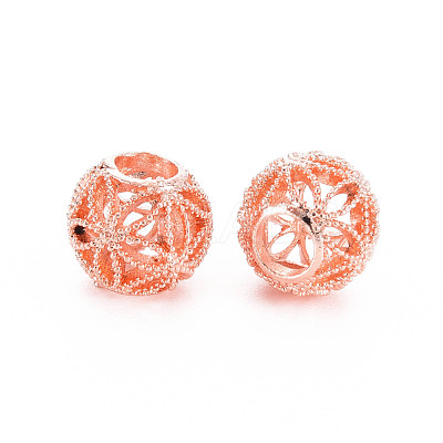 Rack Plating Alloy European Beads MPDL-N039-119RG-1