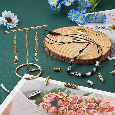 200Pcs 20 Style Tibetan Style Alloy Beads FIND-CD0001-33-1